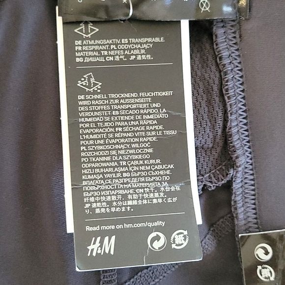 H&M Sport NWT Gray Skinny Leg Athletic Training Workout Exercise Pant sz Small - Picture 13 of 16
